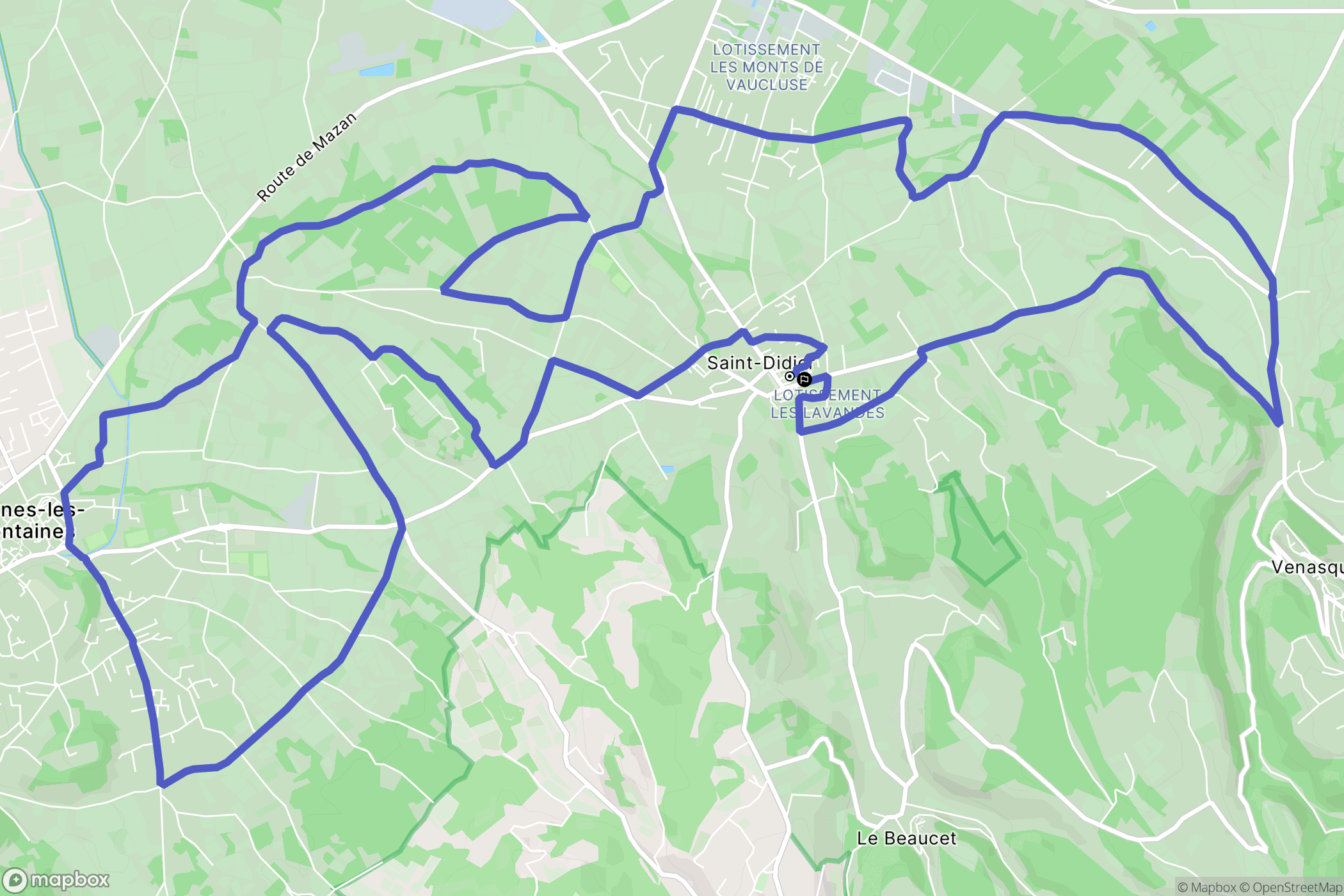 Saint-Didier : carte du parcours de randonnée - France