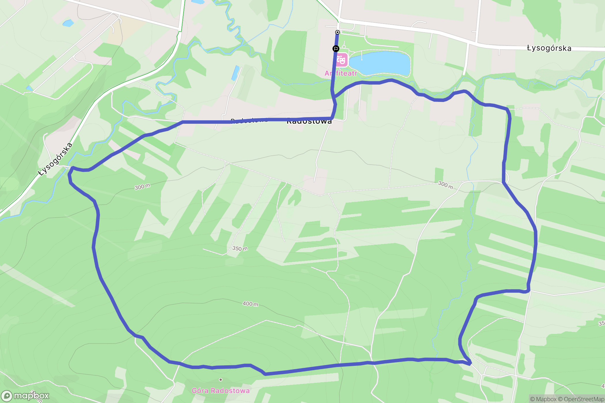 Ciekoty: mapa trasy - Poland