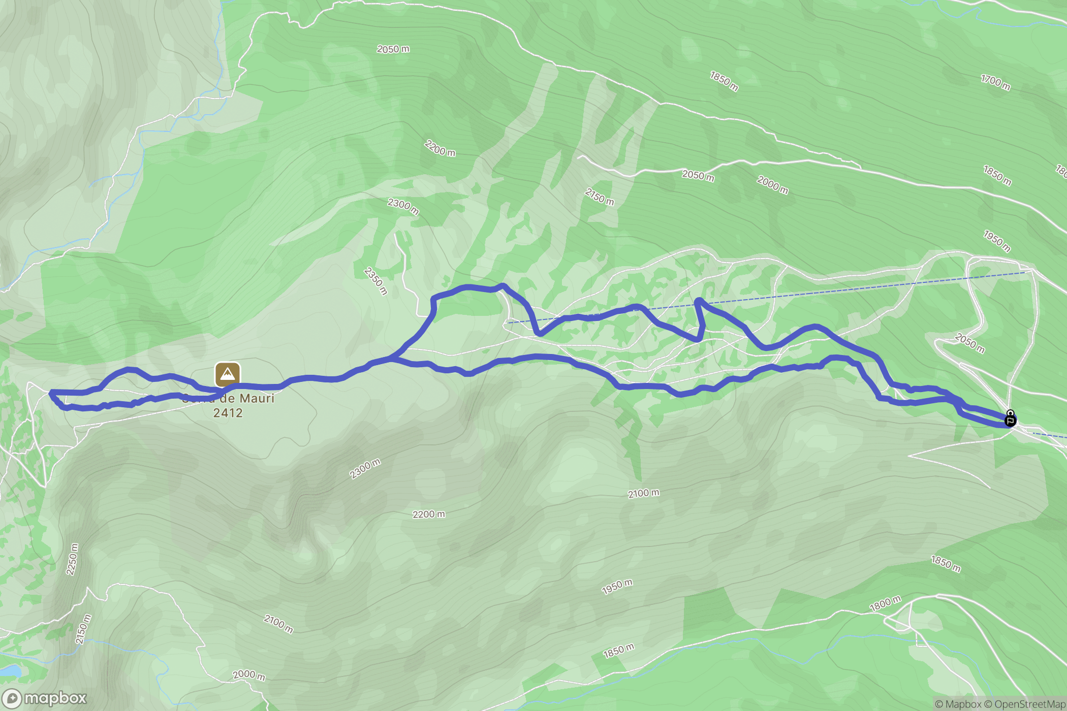 Formiguères : carte du parcours de randonnée - France