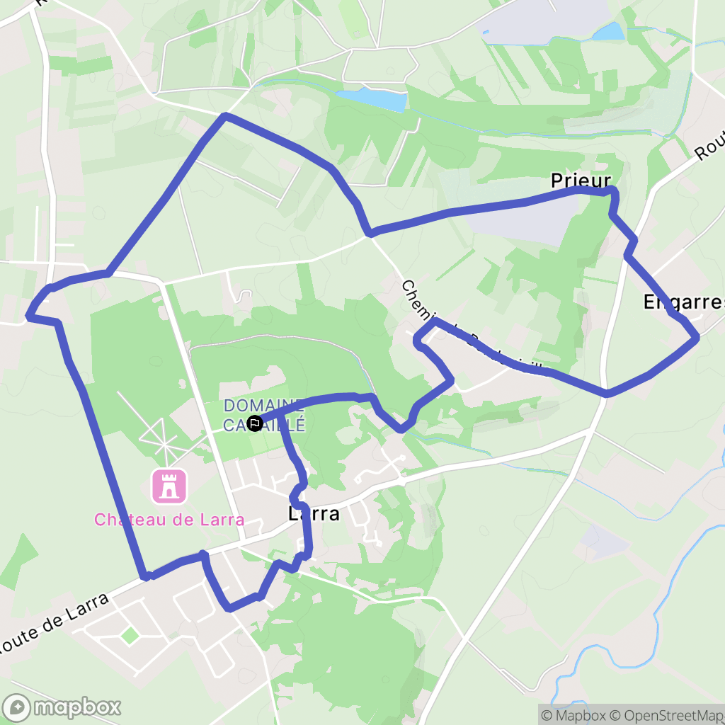 Larra : carte du parcours de randonnée - France