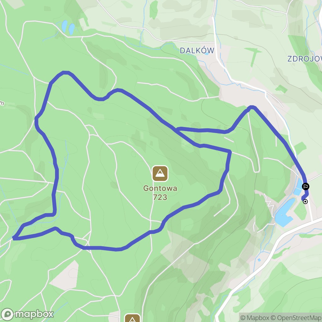 Ludwikowice Kłodzkie: mapa trasy - Poland
