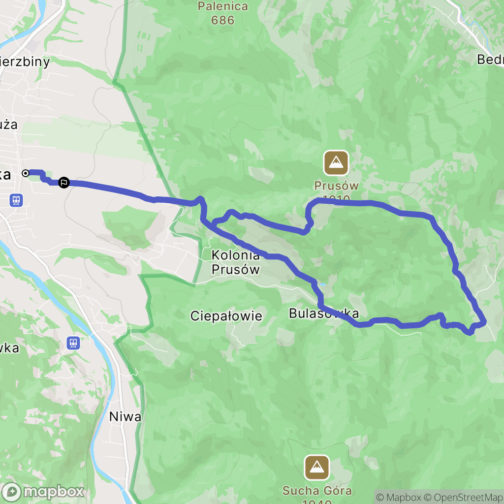 Milówka: mapa trasy - Poland
