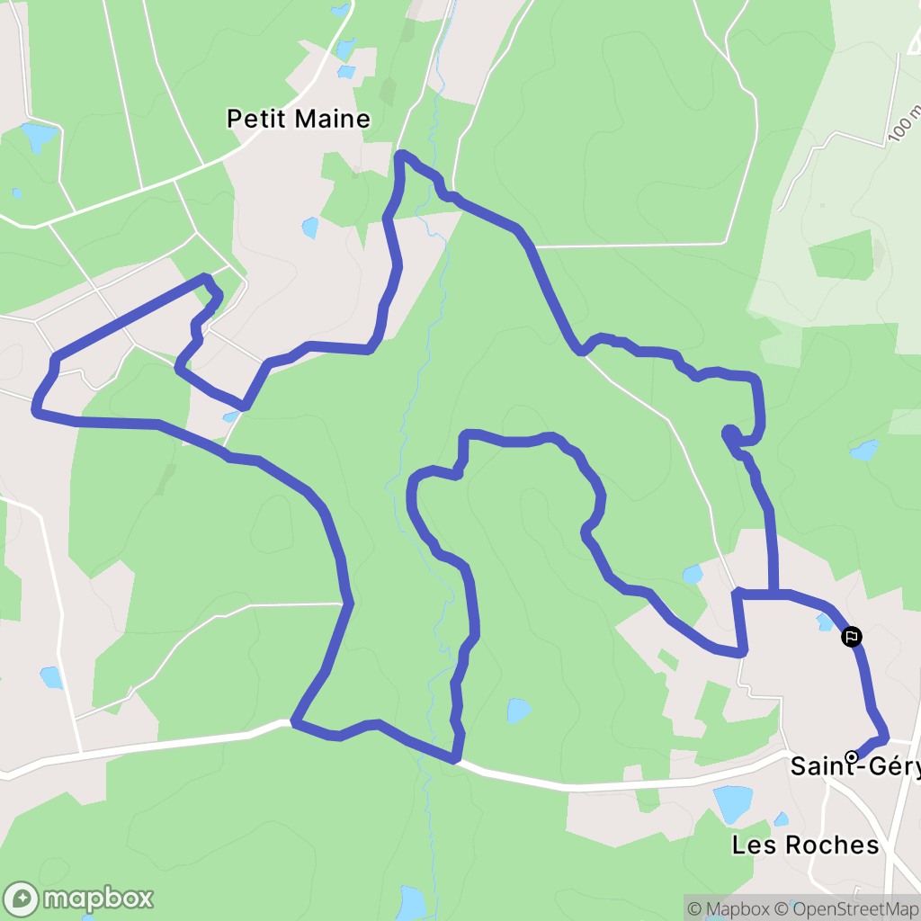 Saint-Géry : carte du parcours de randonnée - France