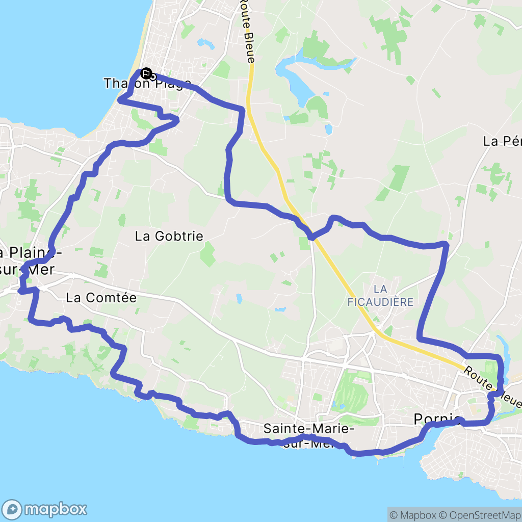 Saint-Michel-Chef-Chef : carte du parcours de randonnée - France
