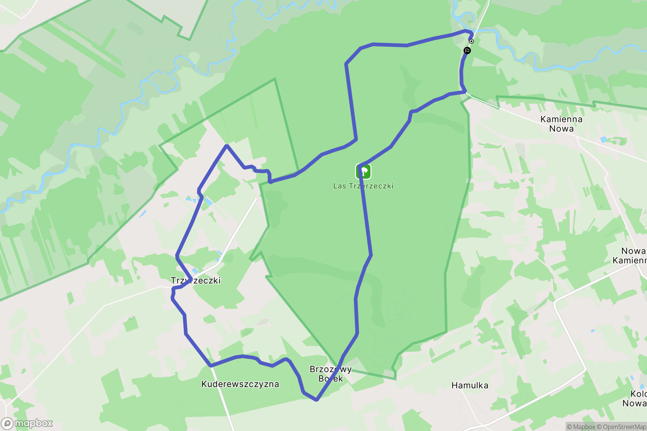 Jastrzębna Pierwsza: mapa trasy - Poland