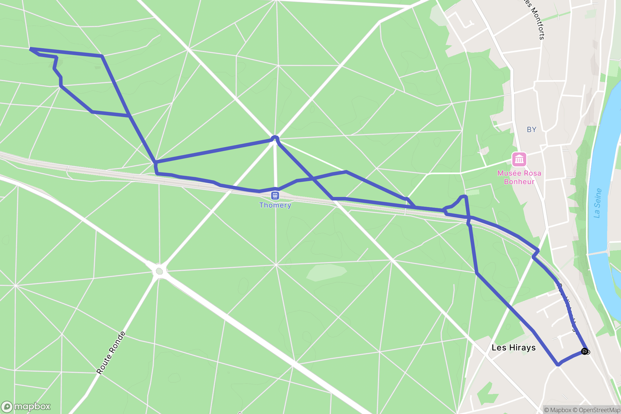 Moret-Loing-et-Orvanne : carte du parcours de randonnée - France