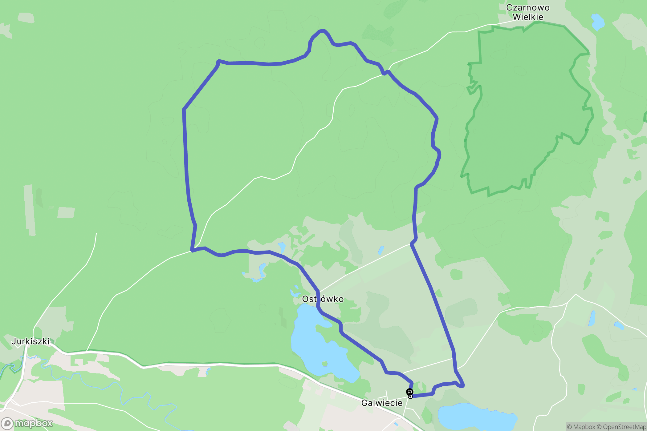 Galwiecie: mapa trasy - Poland