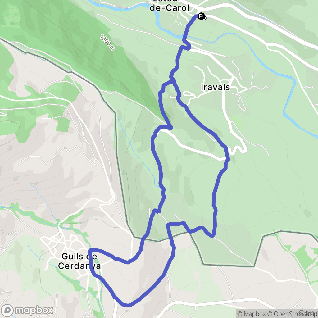 Latour-de-Carol : carte du parcours de randonnée - France