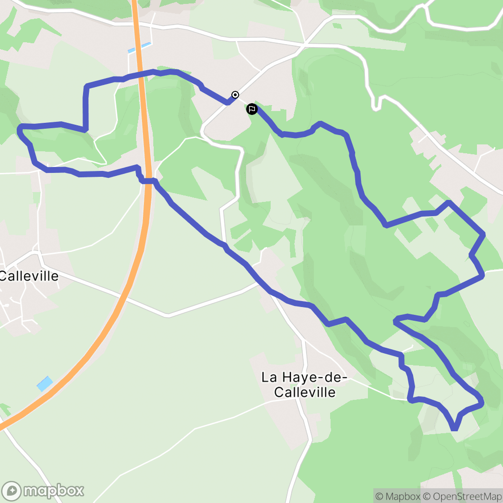 Calleville : carte du parcours de randonnée - France