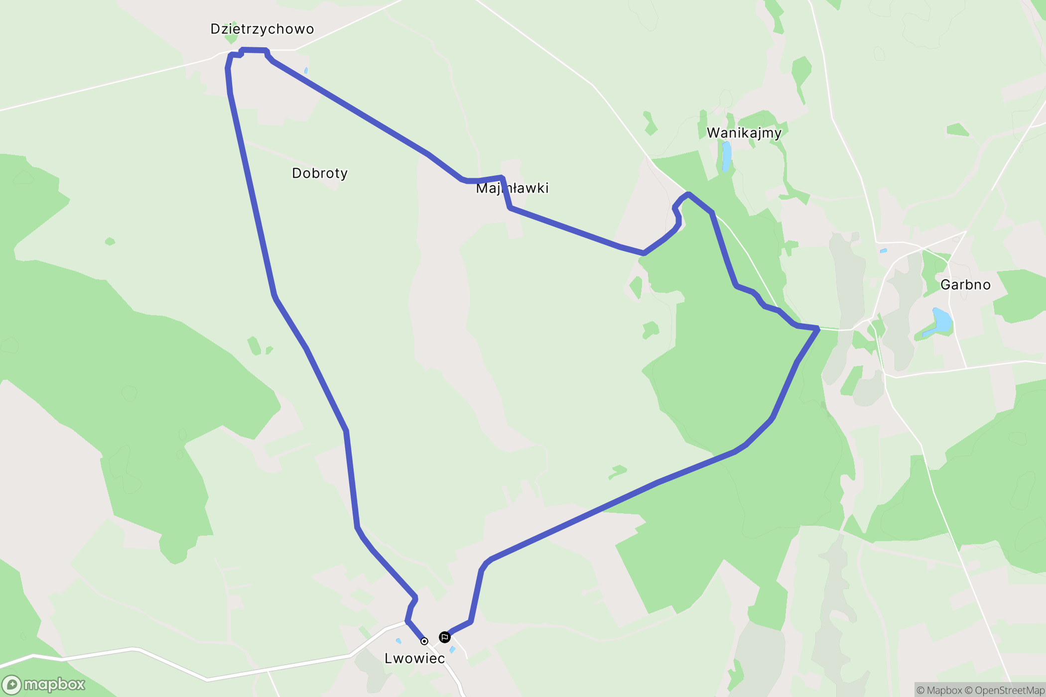Lwowiec: mapa trasy - Poland