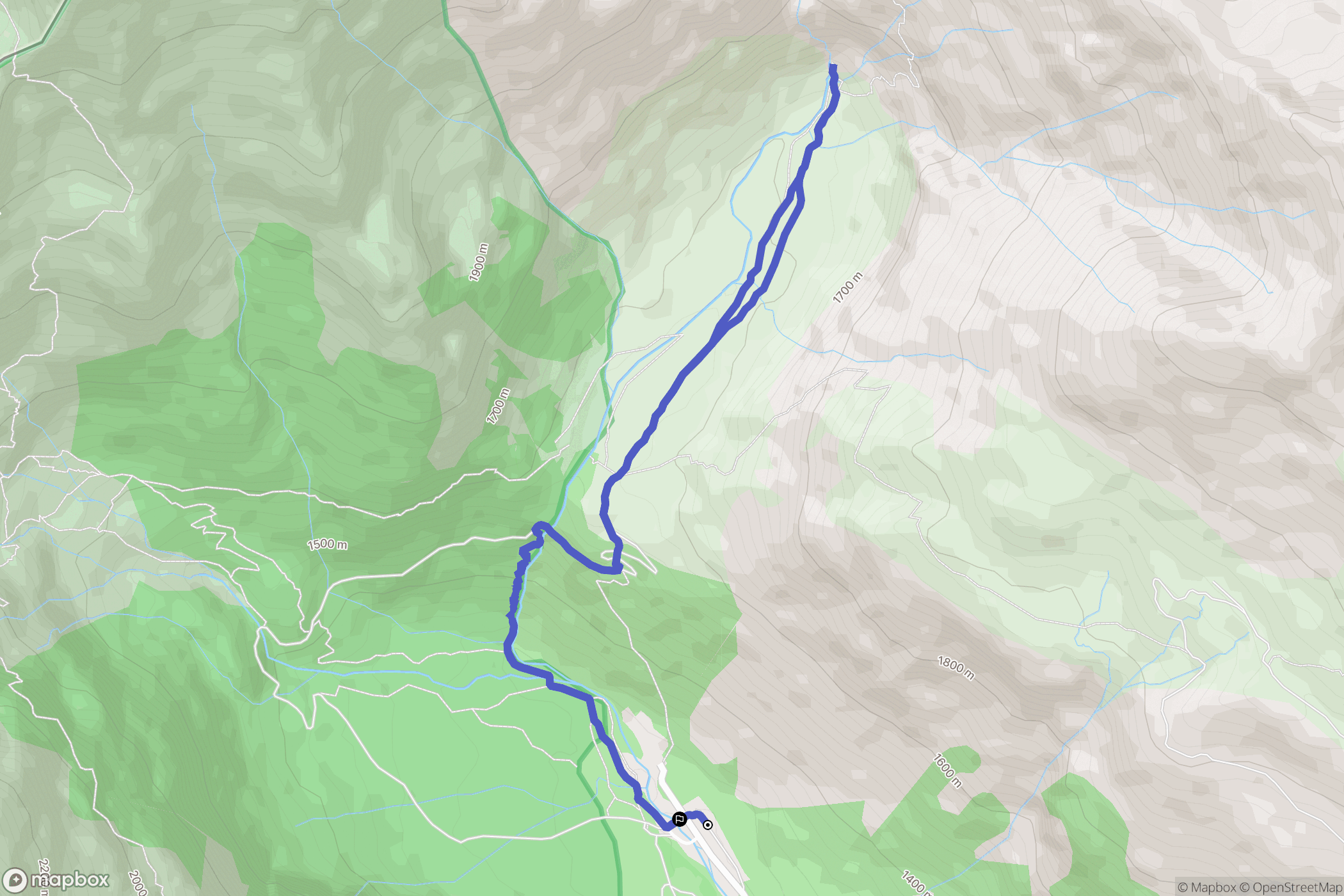 Espierba : carte du parcours de randonnée - Spain
