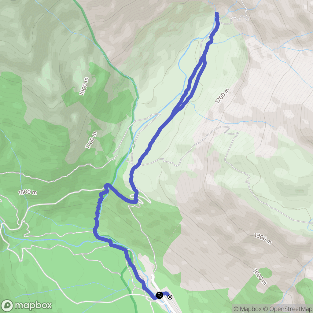 Espierba : carte du parcours de randonnée - Spain