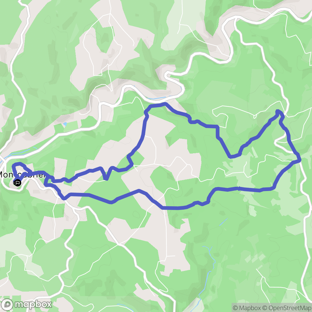 Montcabrier : carte du parcours de randonnée - France