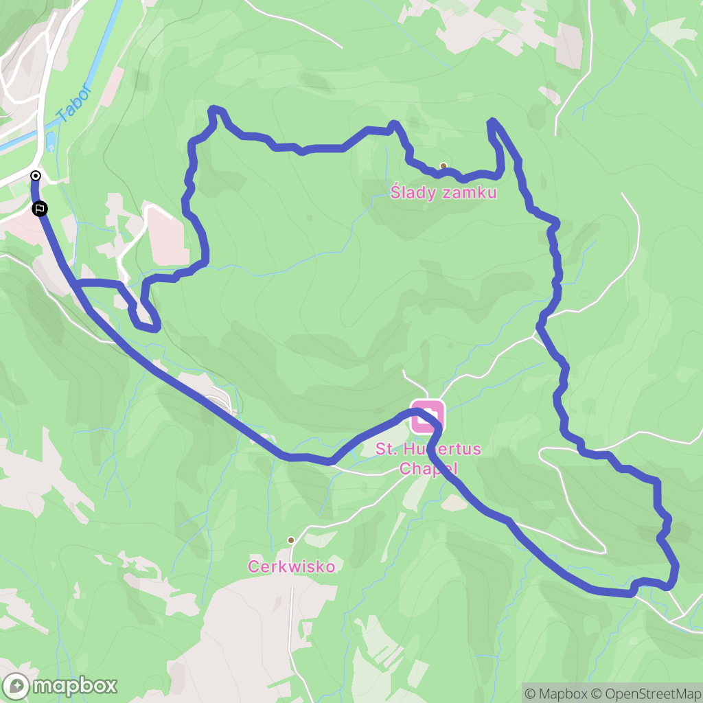 Rymanów-Zdrój: mapa trasy - Poland