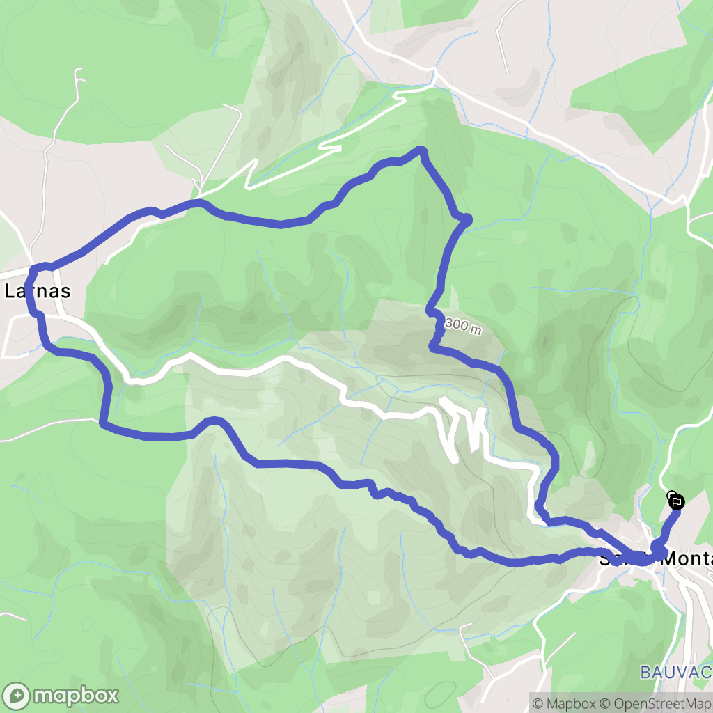 Saint-Montan : carte du parcours de randonnée - France