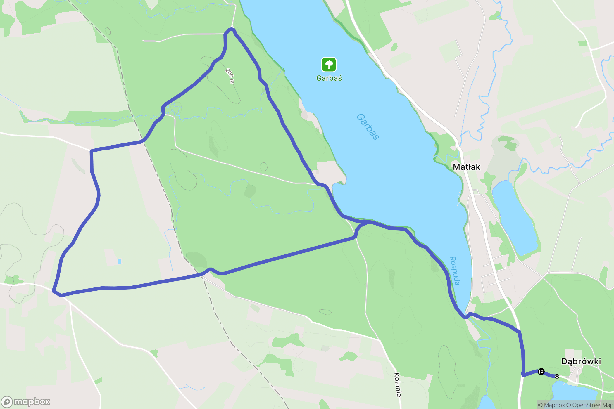 Bakałarzewo: mapa trasy - Poland