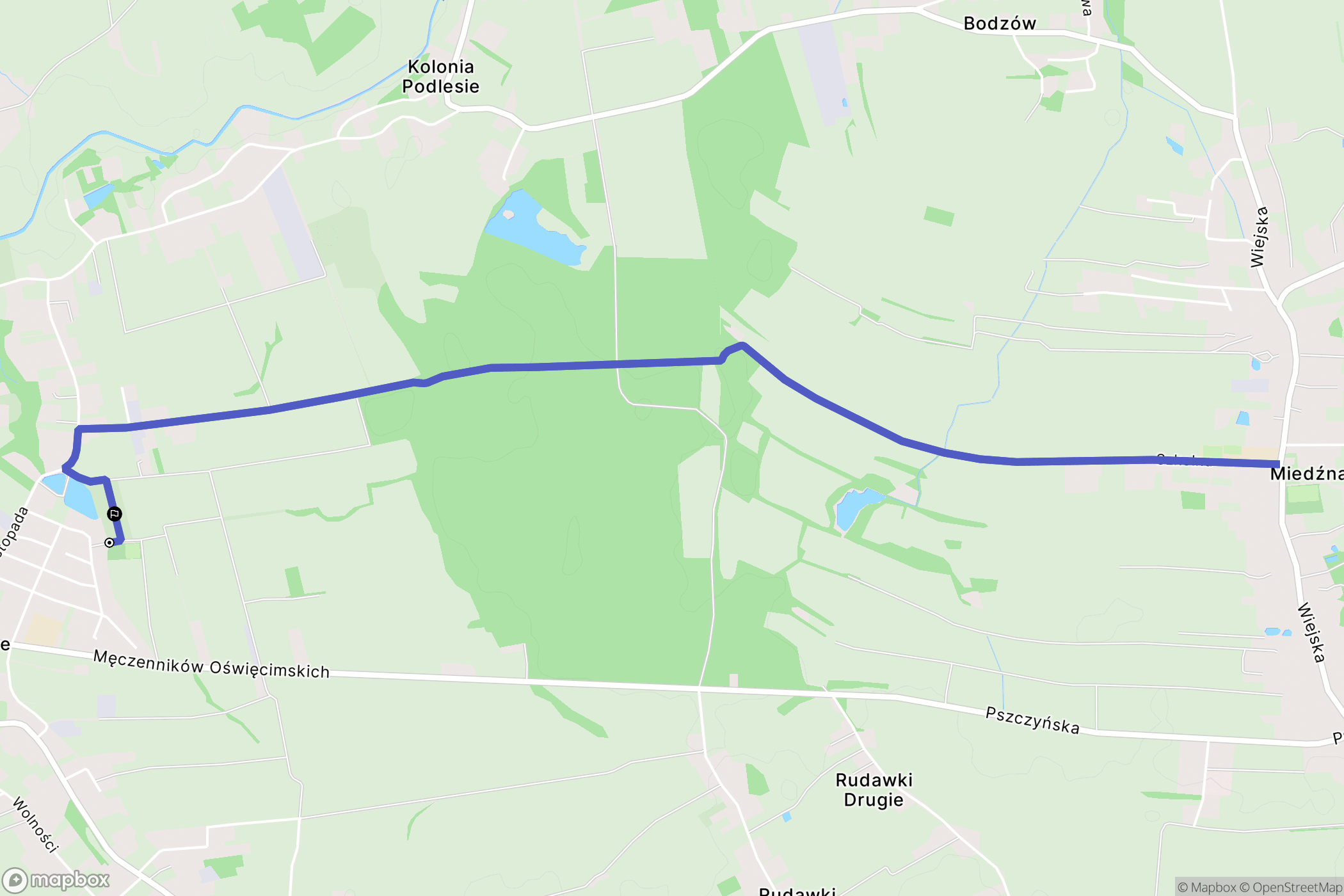 Ćwiklice: mapa trasy - Poland