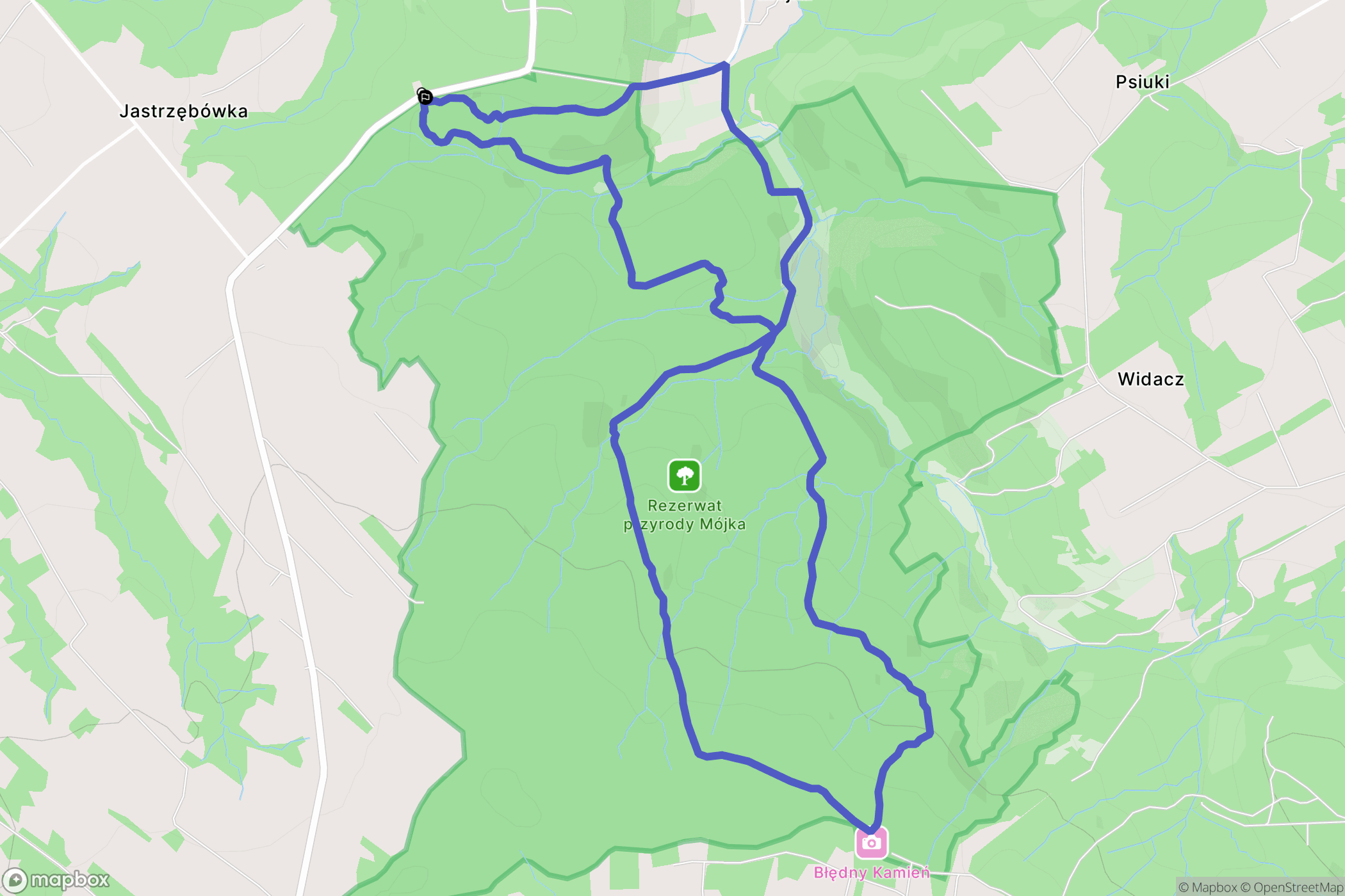 Kąkolówka: mapa trasy - Poland