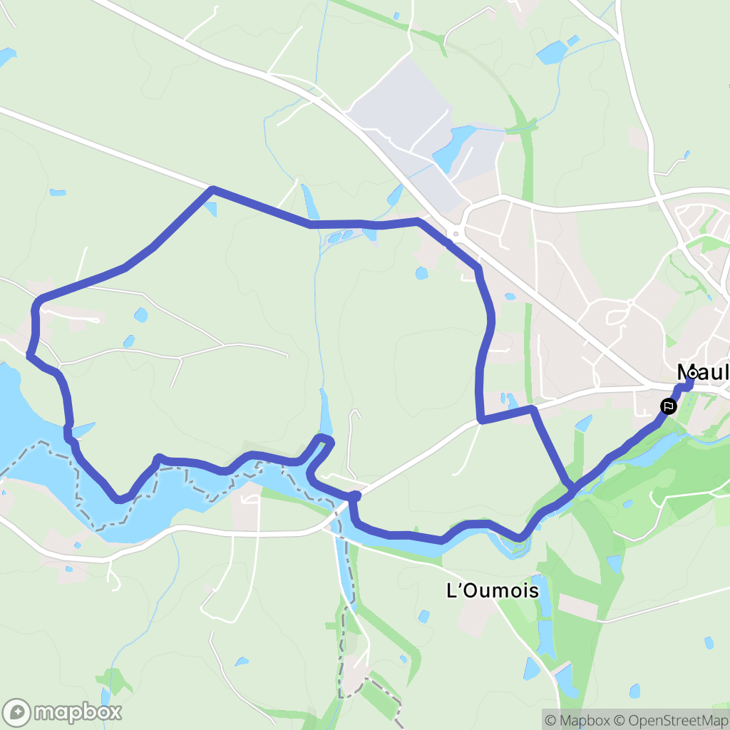 Maulevrier : carte du parcours de randonnée - France