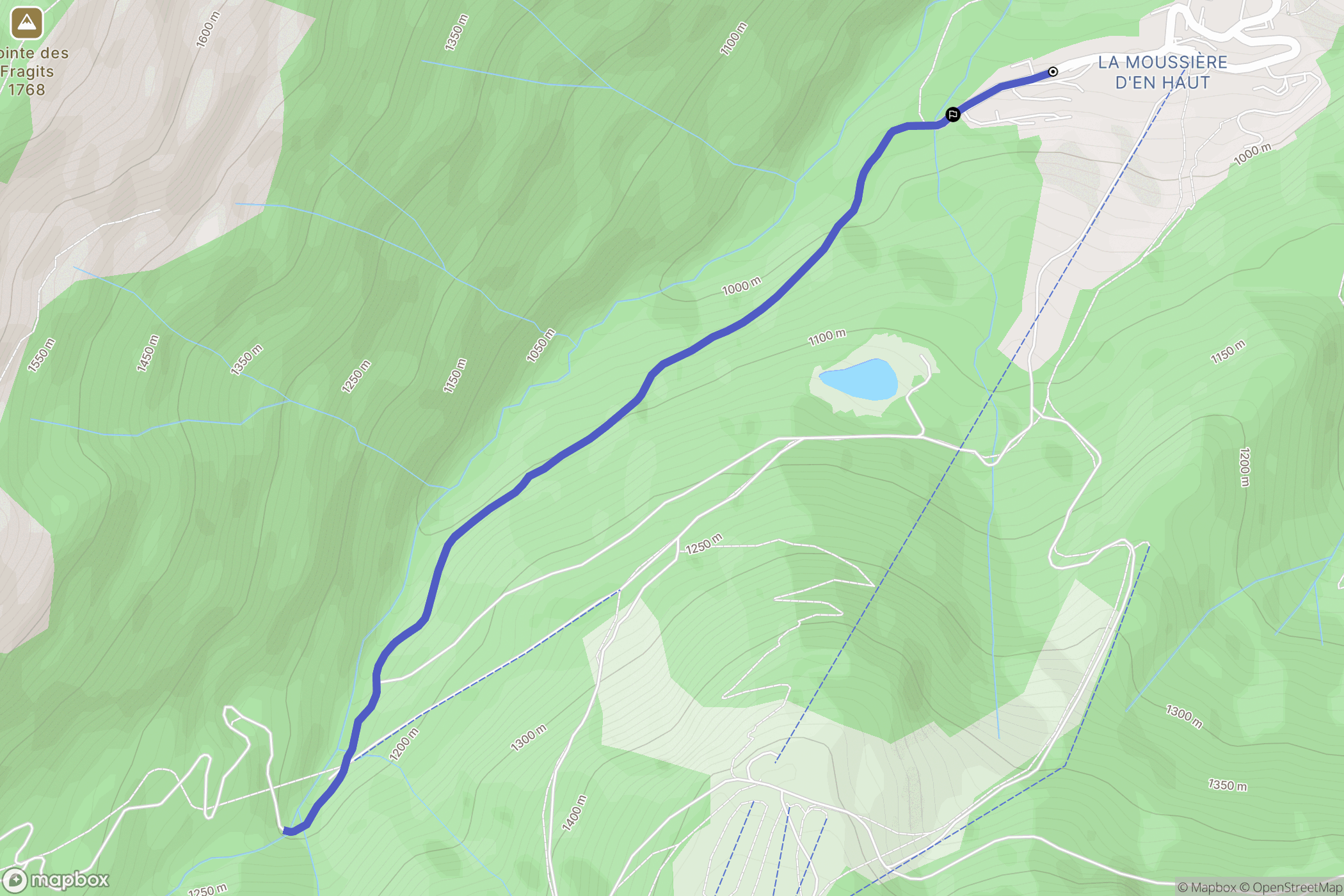 Saint-Jean-d'Aulps : carte du parcours de randonnée - France