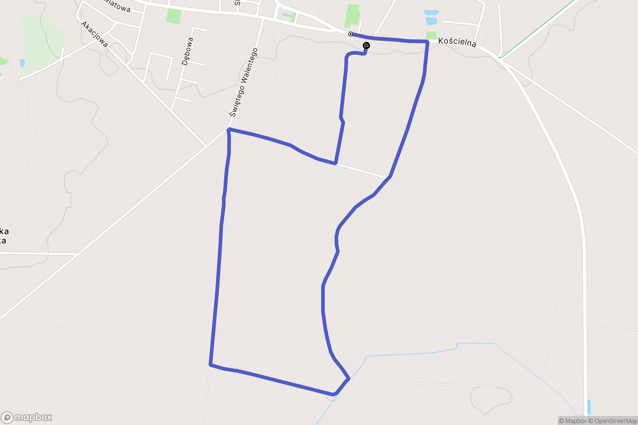 Wysoka: mapa trasy - Poland