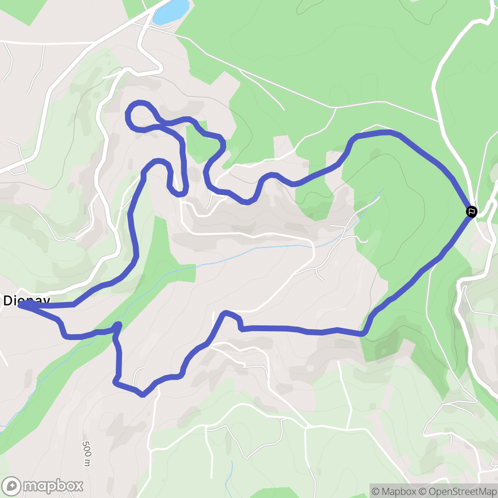Bessins : carte du parcours de randonnée - France