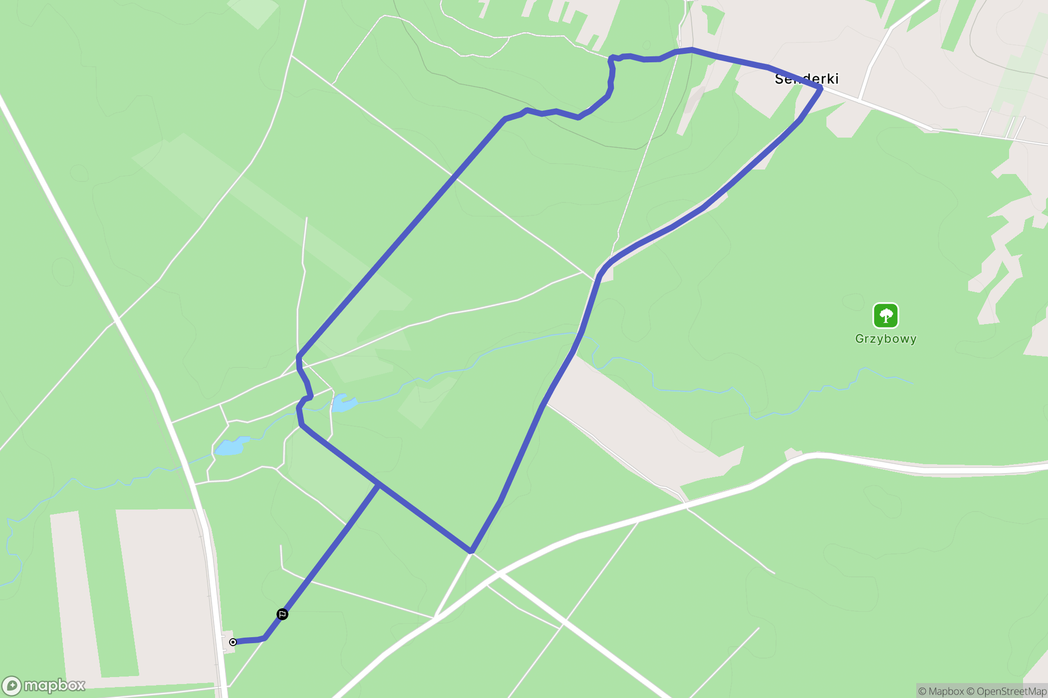Józefów Roztoczański: mapa trasy - Poland