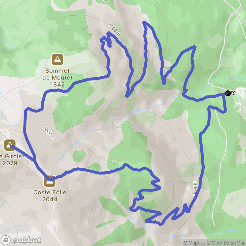 La Fare-en-Champsaur : carte du parcours de randonnée - France