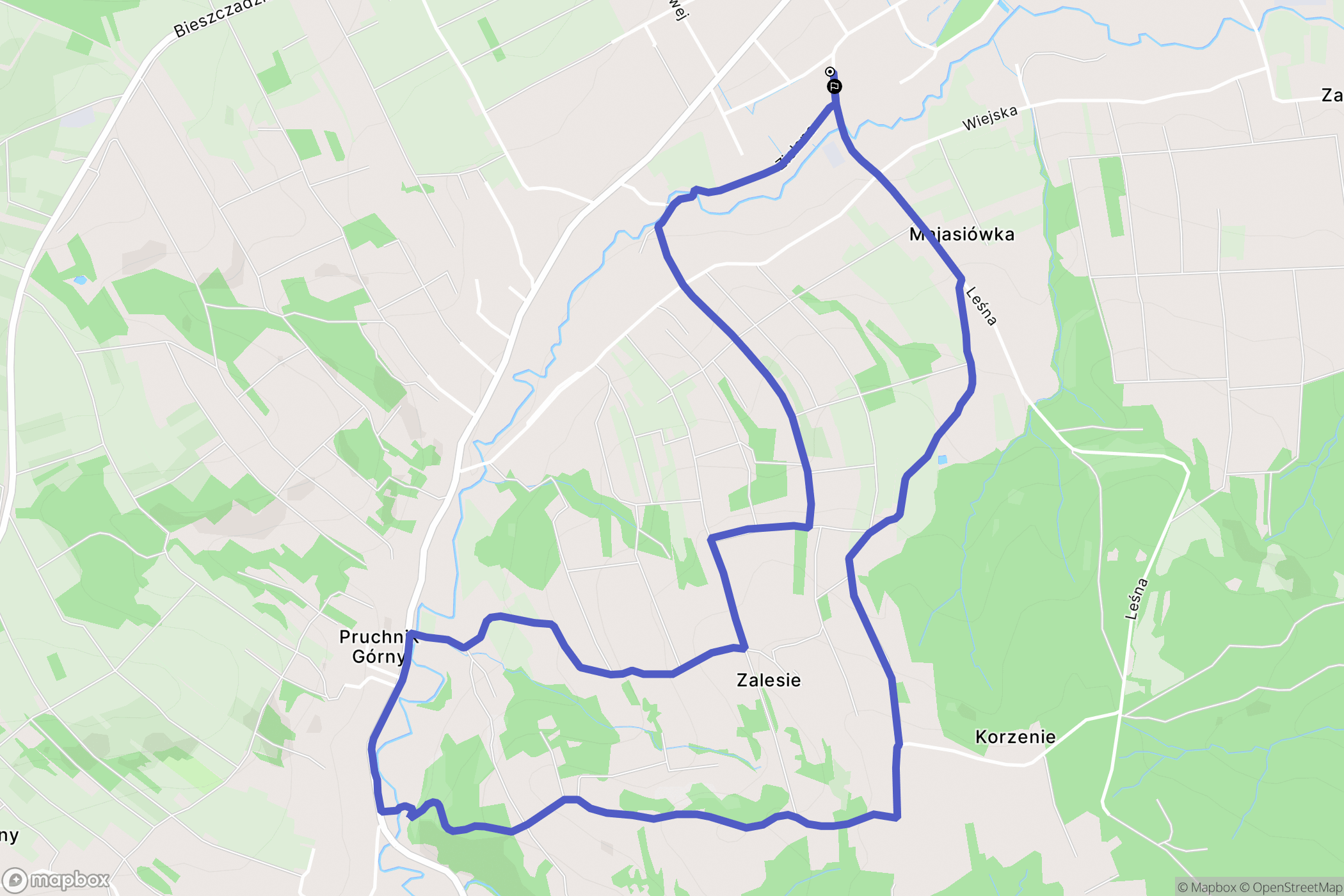Pruchnik: mapa trasy - Poland