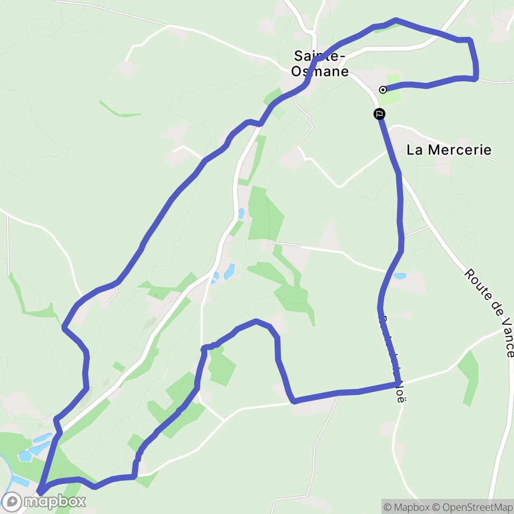 Val-d'Étangson : carte du parcours de randonnée - France