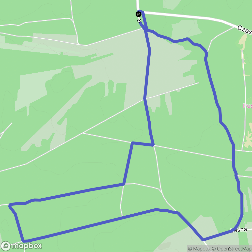 Krasawa: mapa trasy - Poland