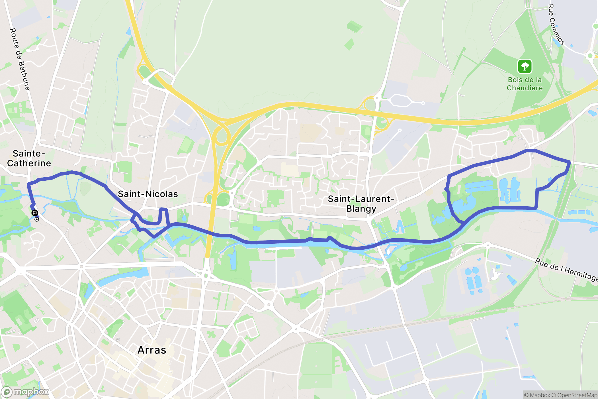 Sainte-Catherine : carte du parcours de randonnée - France