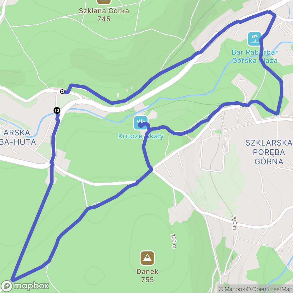 Szklarska Poręba: mapa trasy - Poland