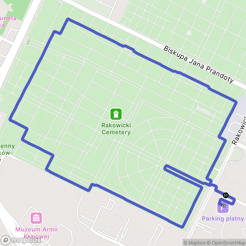 Kraków: mapa trasy - Poland