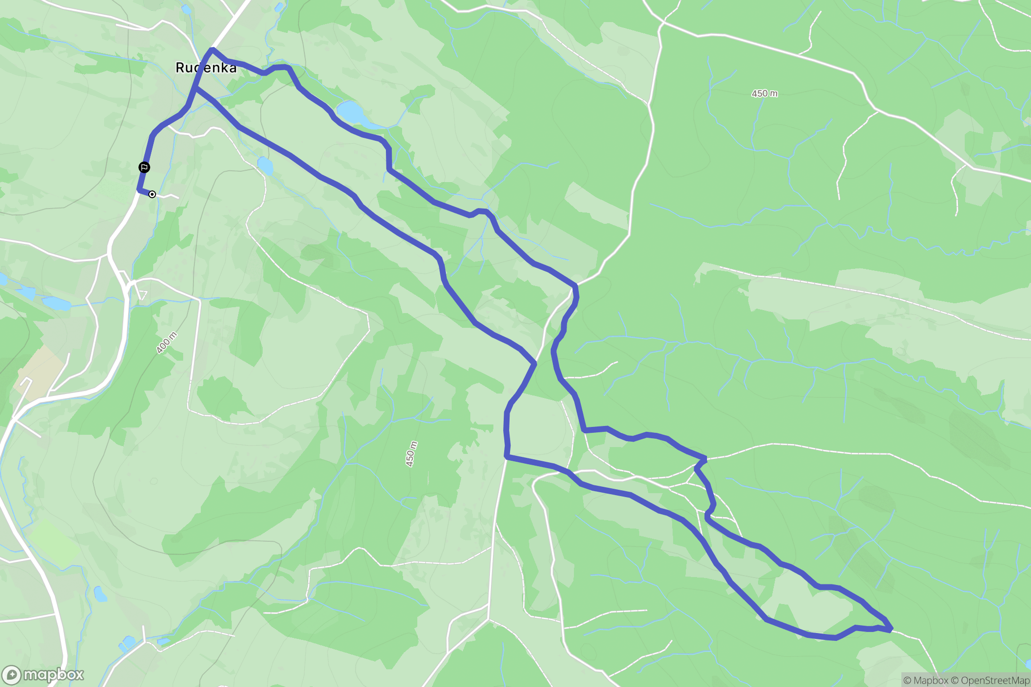 Rudenka: mapa trasy - Poland