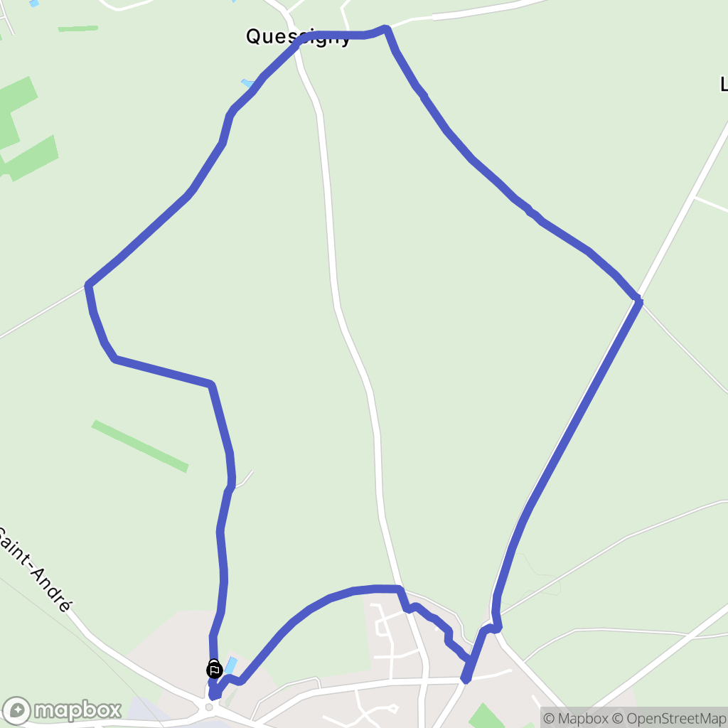 Saint-André-de-l'Eure : carte du parcours de randonnée - France
