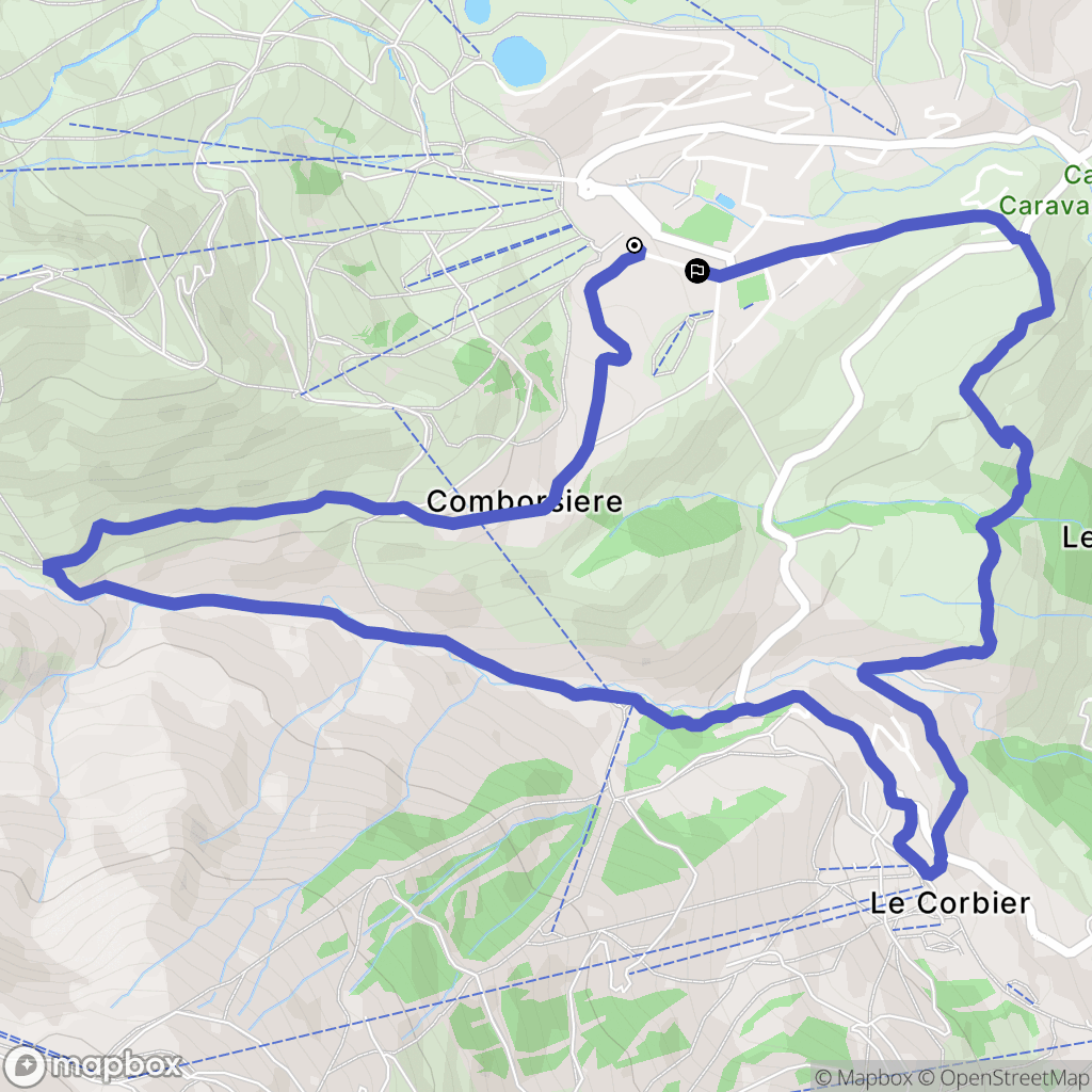 Fontcouverte-la-Toussuire : carte du parcours de randonnée - France