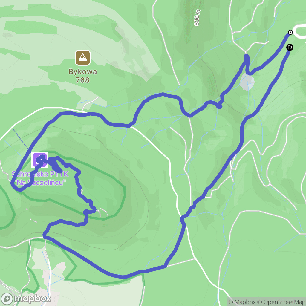 Radków: mapa trasy - Poland