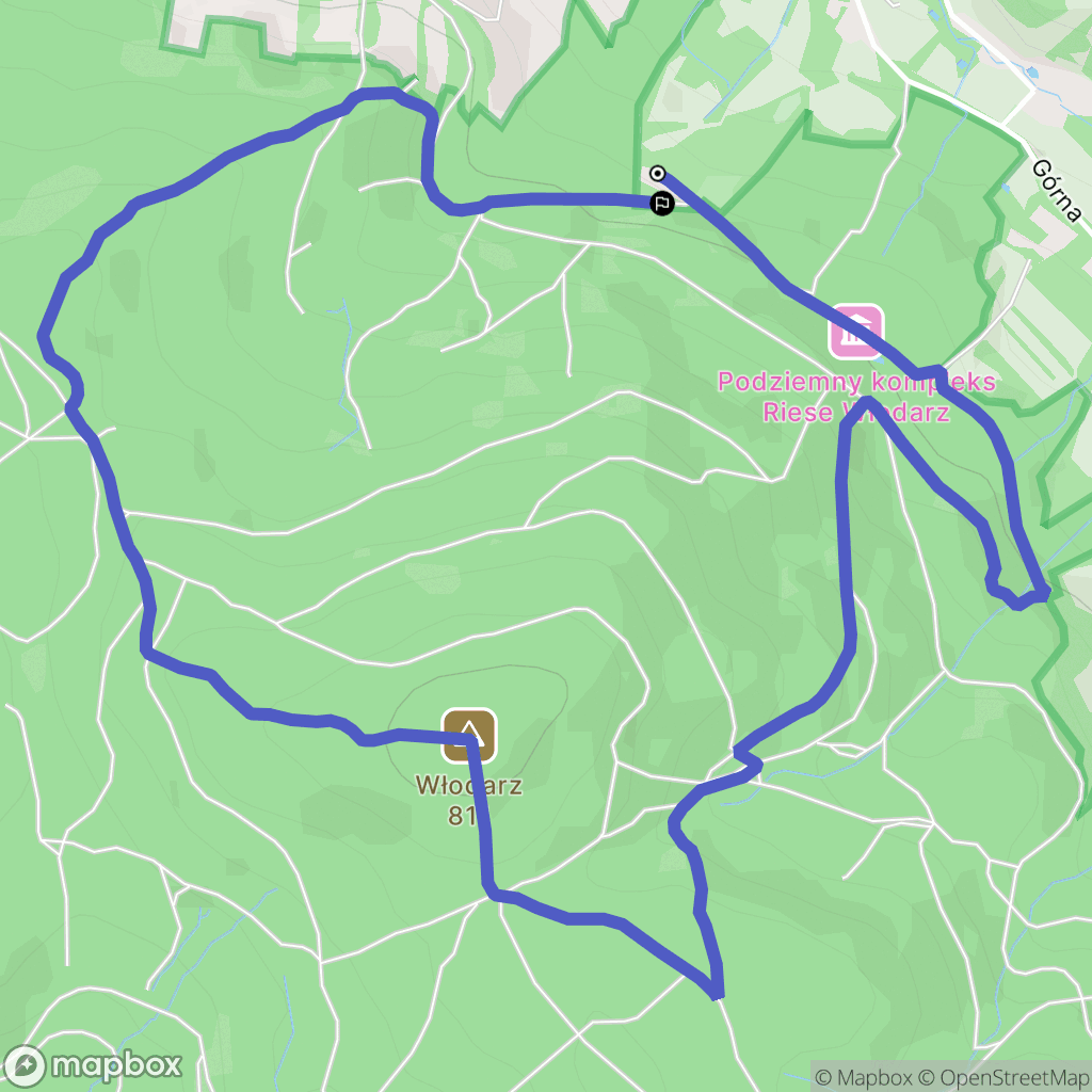 Głuszyca: mapa trasy - Poland