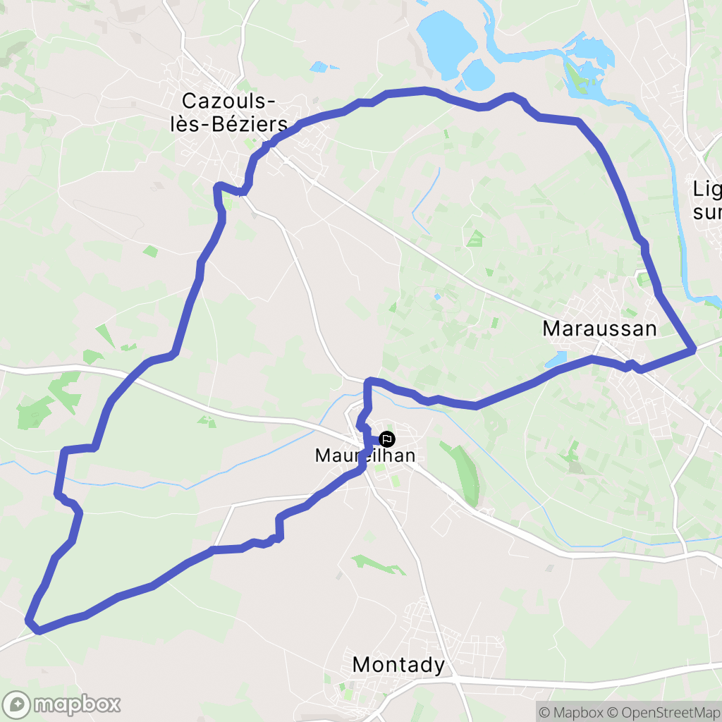 Maureilhan : carte du parcours de randonnée - France