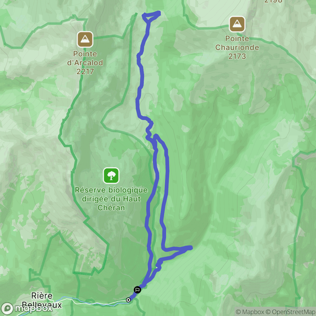Jarsy : carte du parcours de randonnée - France