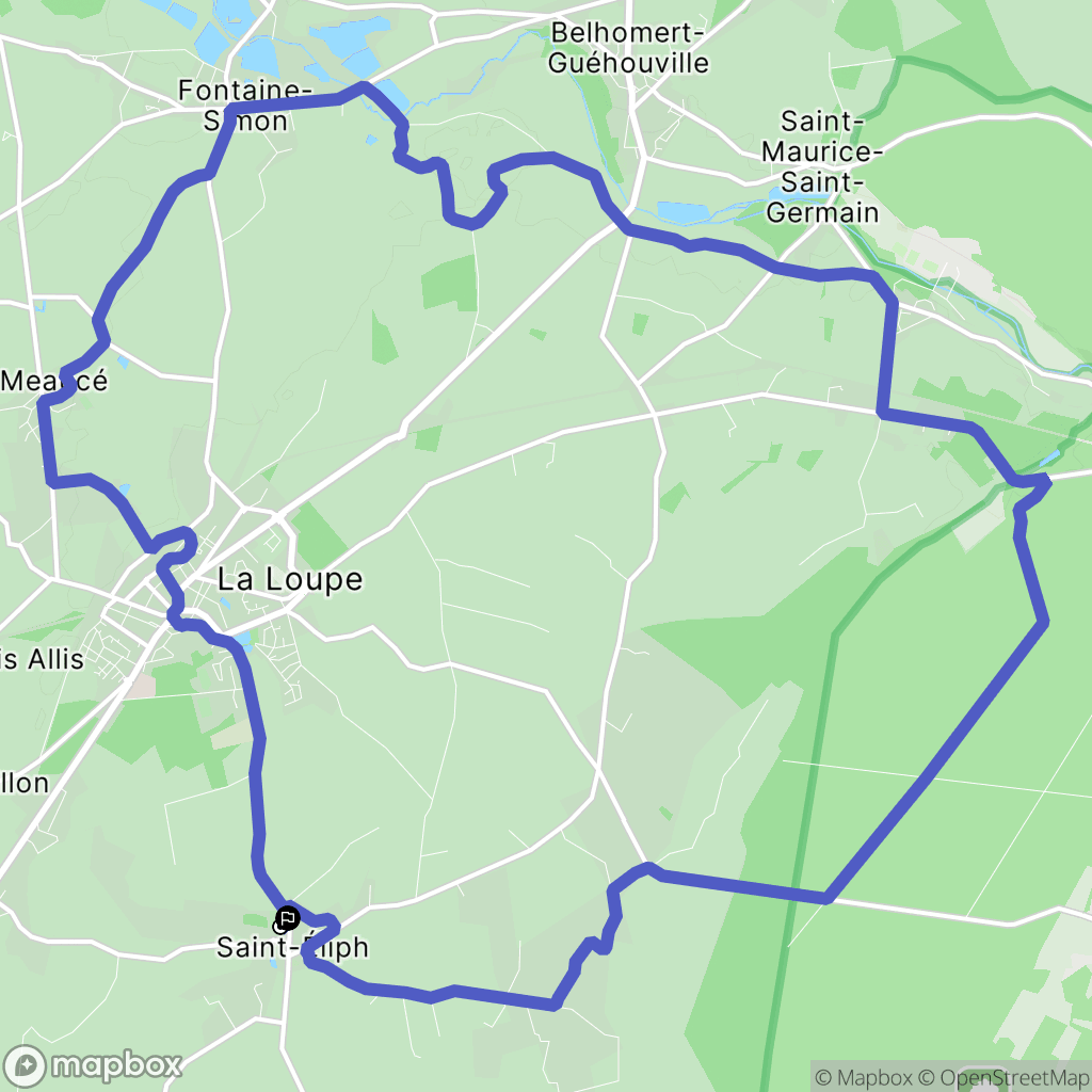Saint-Éliph : carte du parcours de randonnée - France