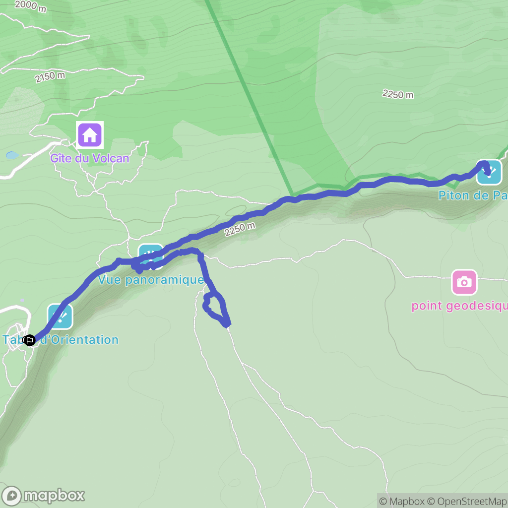 Sainte Rose : carte du parcours de randonnée - France