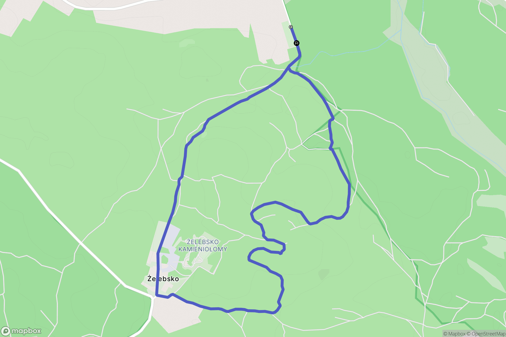 Trzęsiny: mapa trasy - Poland