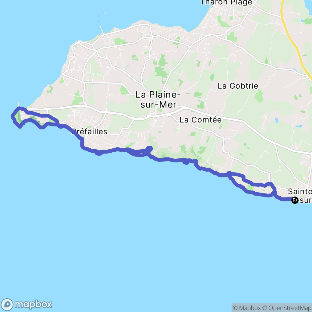 Pornic : carte du parcours de randonnée - France