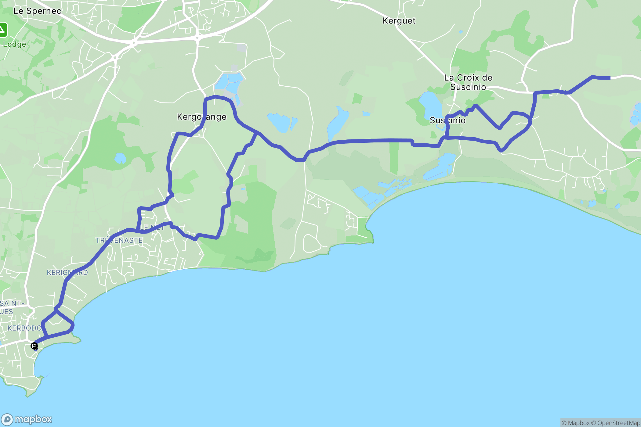 Sarzeau : carte du parcours de randonnée - France