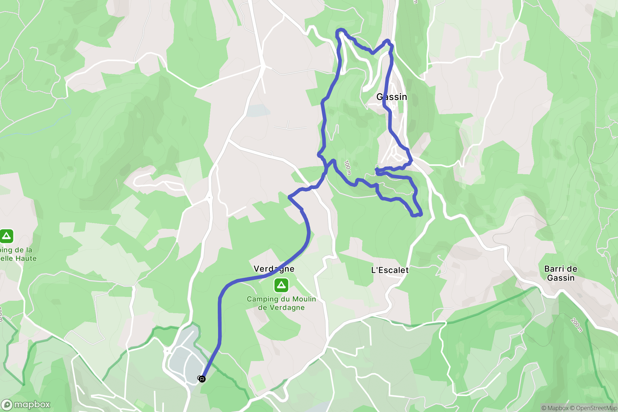 La Croix-Valmer : carte du parcours de randonnée - France