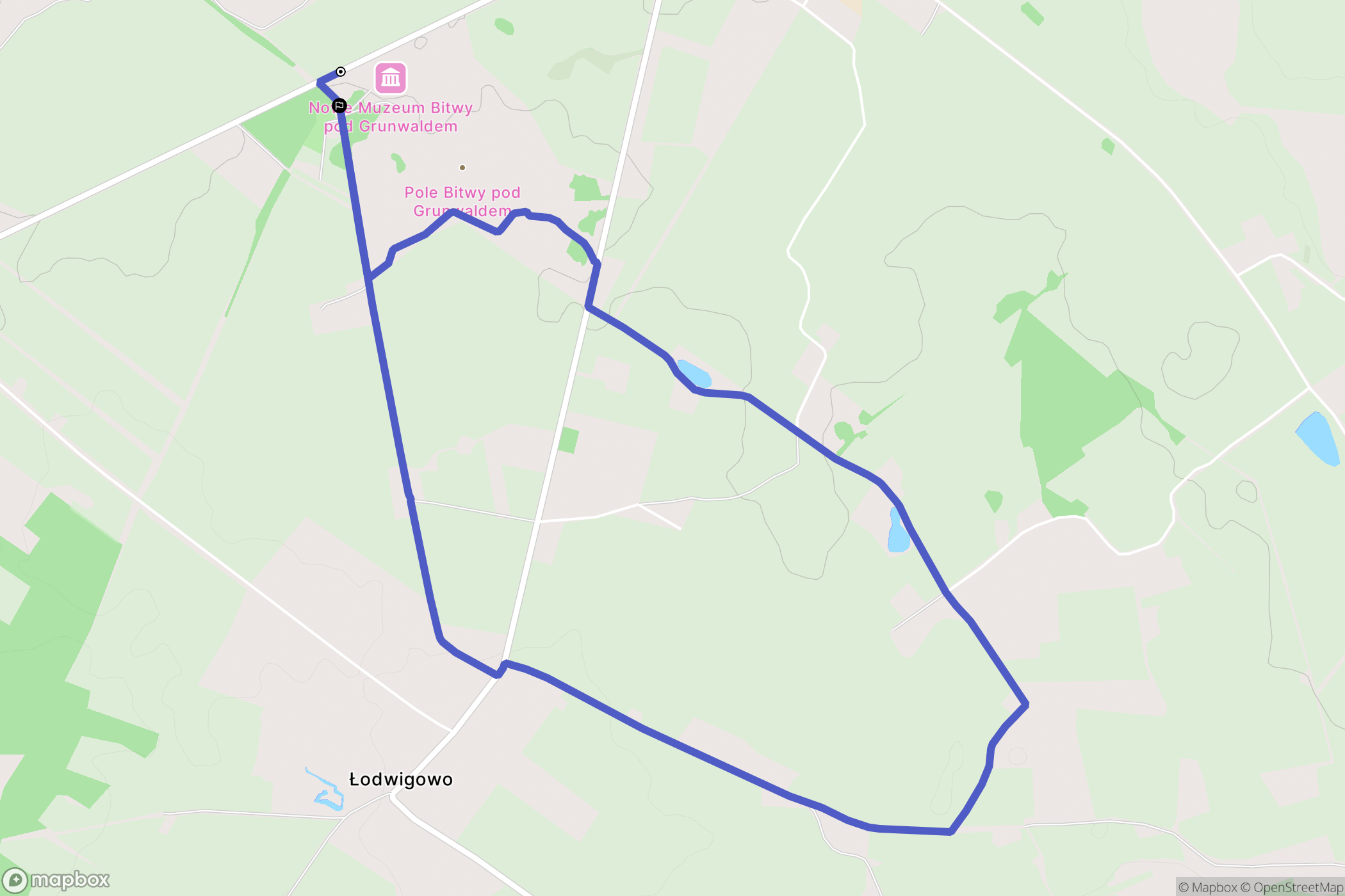 Stębark: mapa trasy - Poland