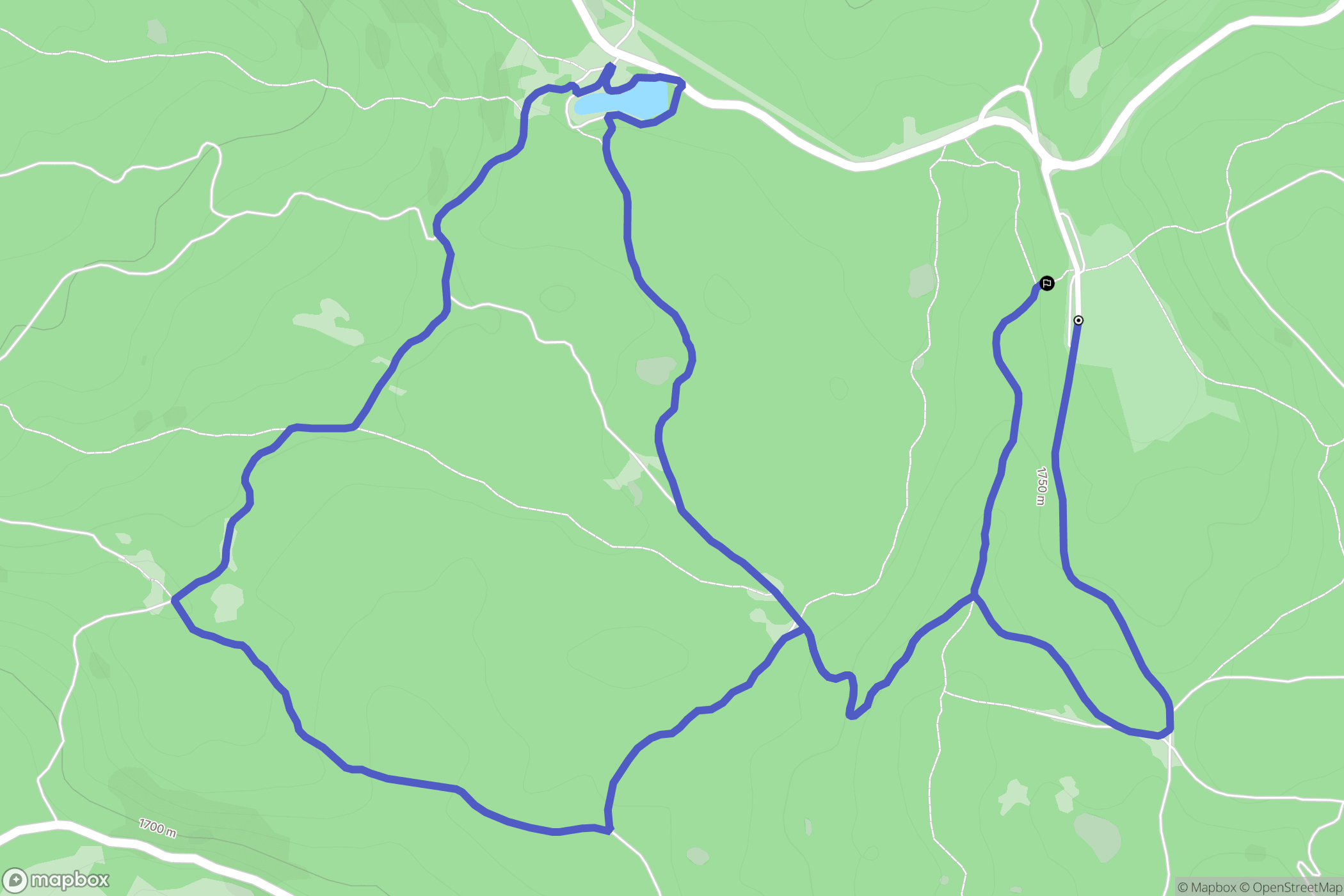La Llagonne : carte du parcours de randonnée - France
