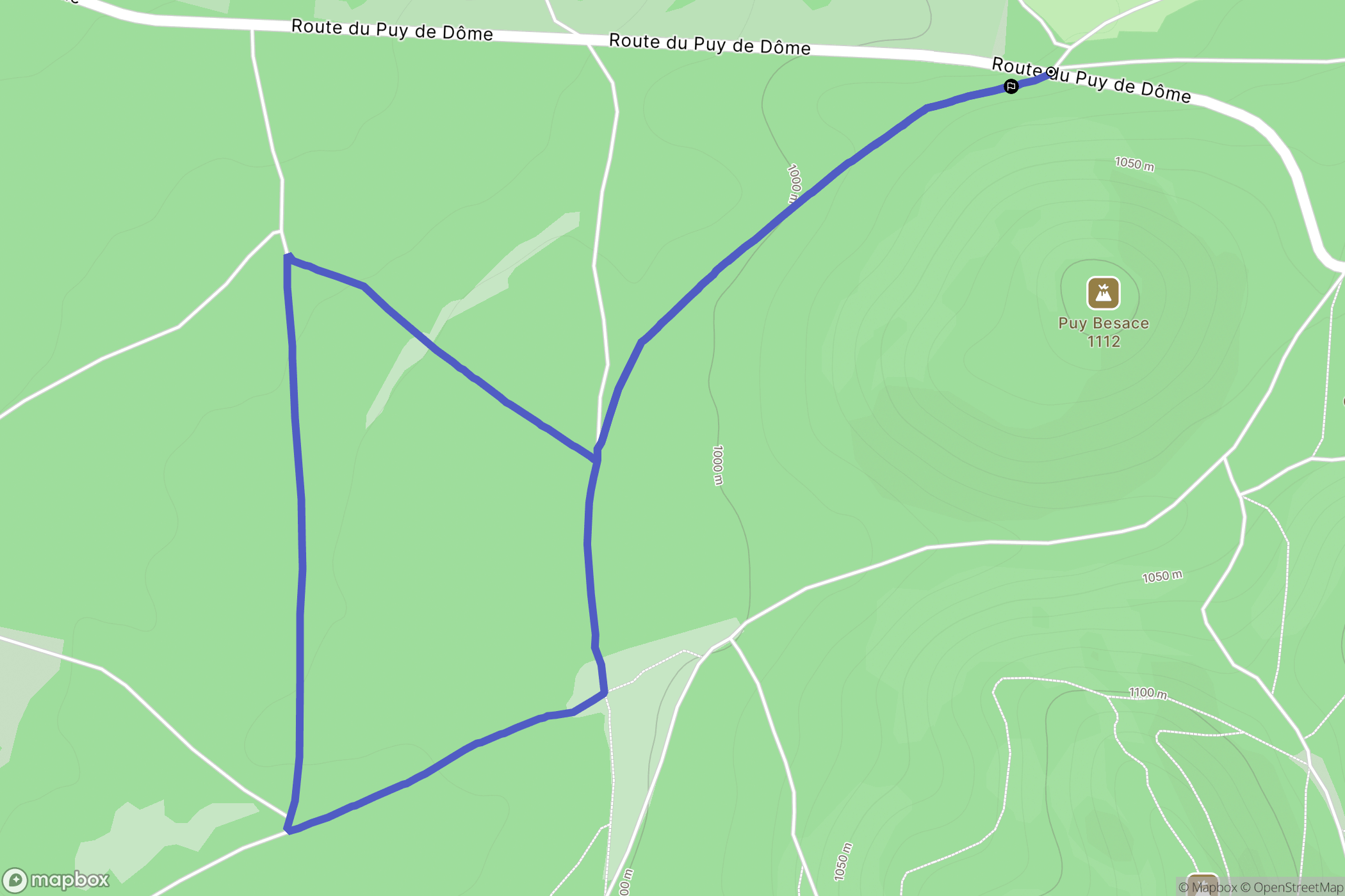 Ceyssat : carte du parcours de randonnée - France